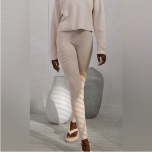 Lunya Cream Ribbed Leggings